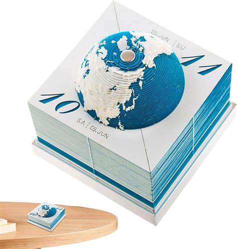 Earth Calendar D Art Calendar Memo Pad Sculpture Paper