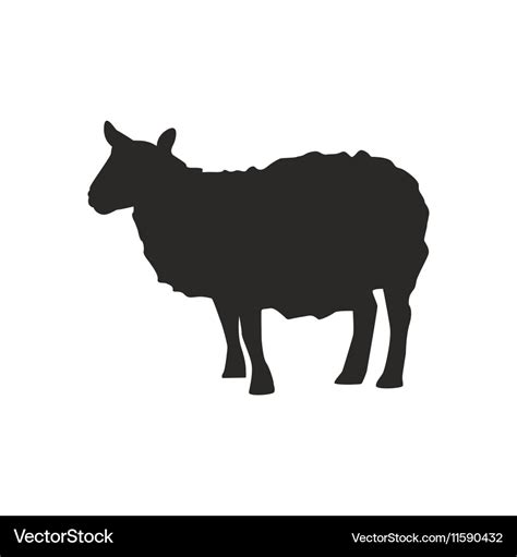 Sheep Silhouette Royalty Free Vector Image Vectorstock