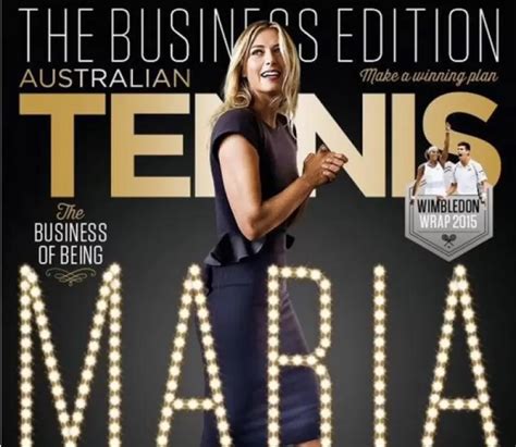 Maria Sharapova Features On The Cover Page Of Australian Tennis Magazine