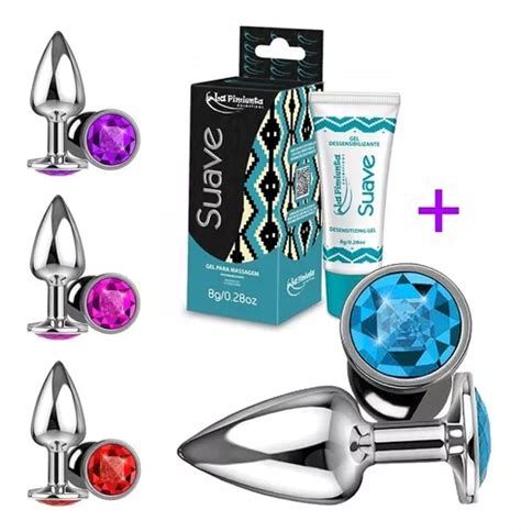 Kit Plug Anal De Metal Tam P Gel Anal Dessenssibilizante Mercadolivre