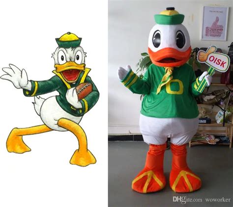 ohlees actual real picture High Quality Oregon Duck Mascot Costume ...