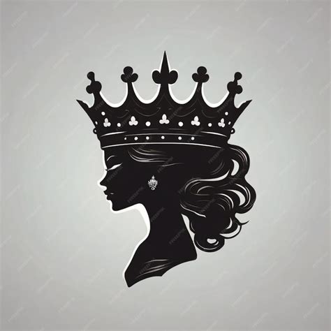 Premium Vector Queen Crown Silhouettes Cartoon Vector Background