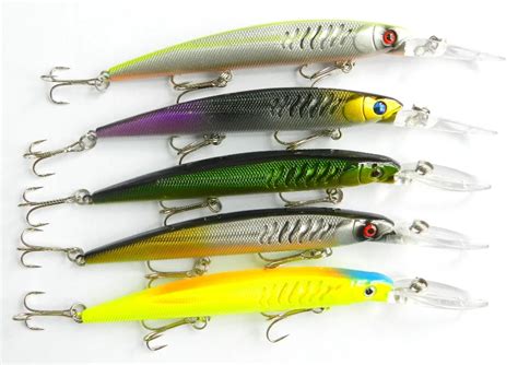 5 pçs minnow isca de pesca lápis isca iscas artificiais crankbait nadar