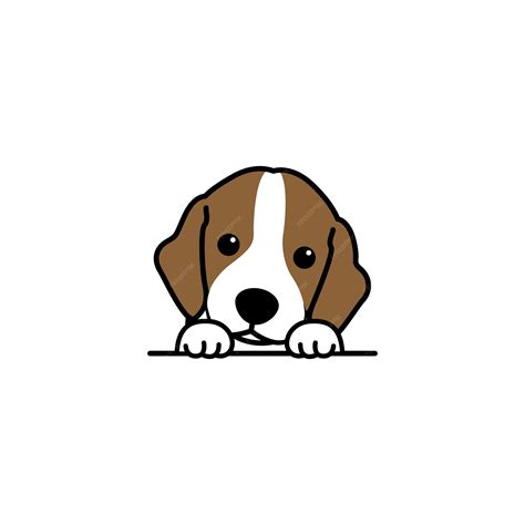 Premium Vector Cute Beagle Puppy Cartoon Vector Illustration