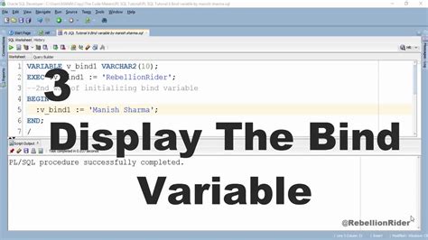 Pl Sql Tutorial 6 Bind Variable In Pl Sql By Manish Sharma Youtube