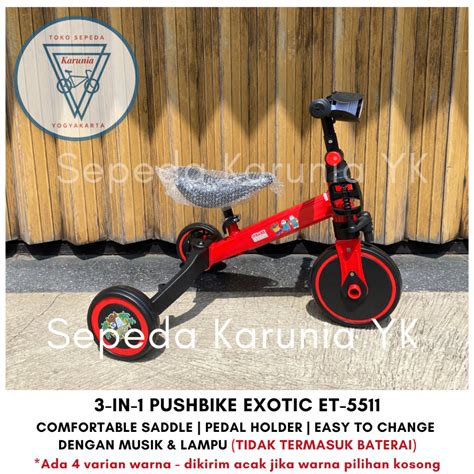 Jual Pushbike Balance Bike In Roda Exotic Et Dengan Musik