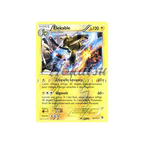 Achat PKM Reverse 030 111 Élekable XY Poings Furieux Pokemon Hokatsu