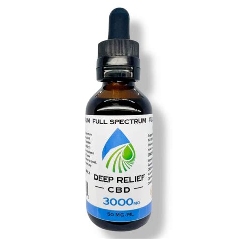 Cbd Deep Relief Natural Full Spectrum Tincture 3000mg 60ml