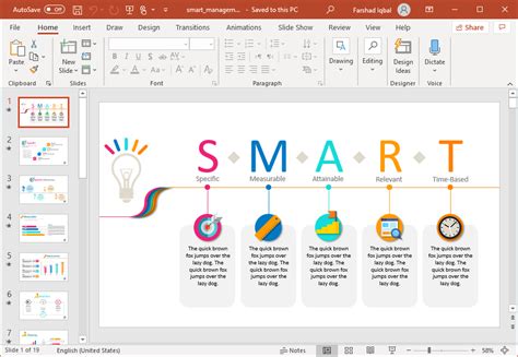 Animated SMART Objectives PowerPoint Template