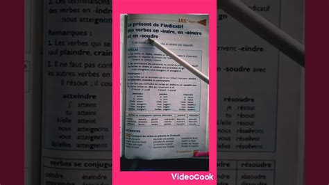 Le présent de L indicatif des verbes en indre en oindre et en soudre