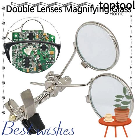 Toptool Double Lenses Magnifying Glass Portable Diameter 25mm For