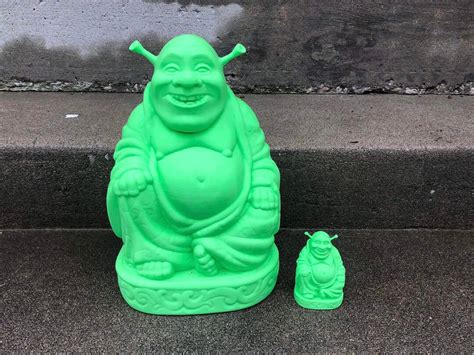 Colossal Shrek Buddha D Printed Statue Figure Various Colors Etsy