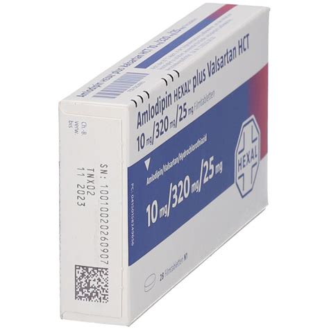 Amlodipin Hexal ®plus Valsartan Hct 10 Mg320 Mg25 Mg 28 St Mit Dem E