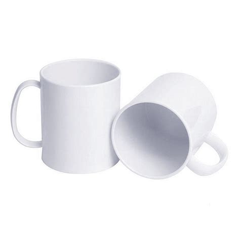 Caneca De Polímero Branca Resinada para sublimação Rei Da Sublimação