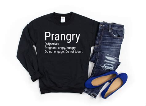 Prangry Definition Sweatshirt Funny Pregnancy Shirt Maternity