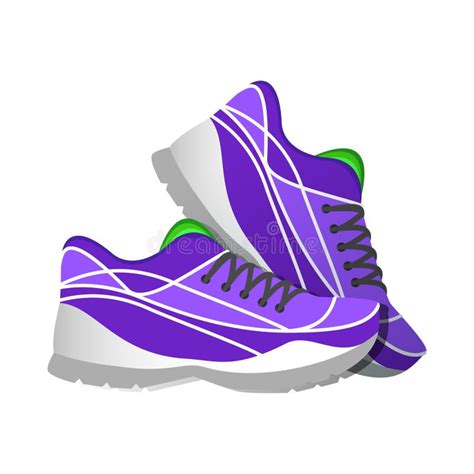 Zapatillas De Deporte Violetas Del Deporte Ejemplos Modernos En Estilo