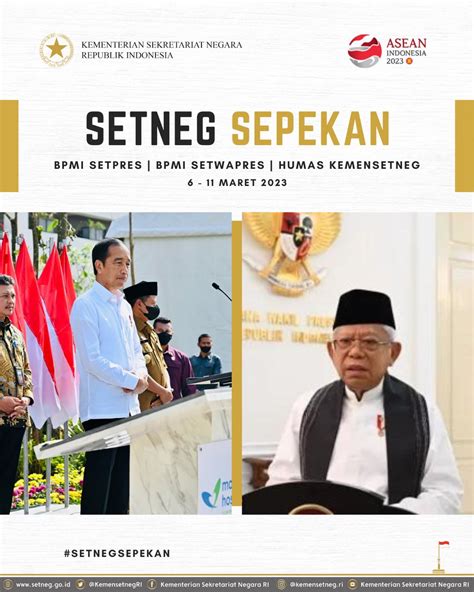 Sekretariat Negara On Twitter Setneg Sepekan Foto Edisi S D