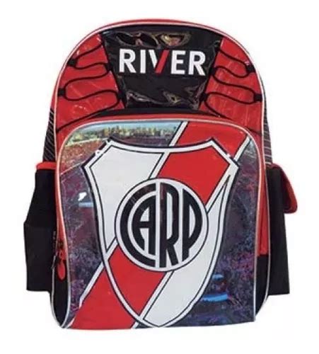 Mochila Escolar Espalda Futbol River Plate Cresko Env O Gratis