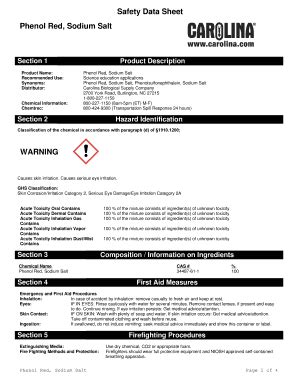 Fillable Online Phenol Red Sodium Salt Fax Email Print Pdffiller