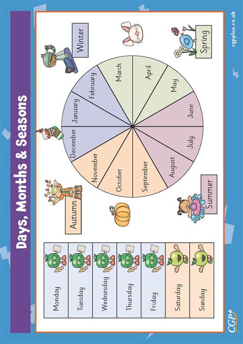 Days Months Seasons Word Mat Eal Cgp Plus