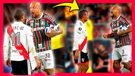 El Grito De Felipe Melo A Nicolas De La Cruz River Vs Fluminense Youtube