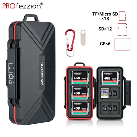 PROfezzion 36 Slots SD Card Case Waterproof CF Micro SD Card Holder