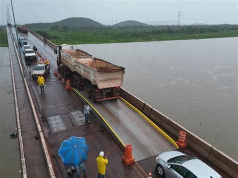 Efici Ncia Mesmo Sob Reparos Ponte Sobre O Rio Paraguai Segue Aberta