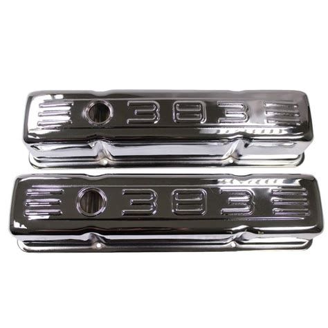 58 86 Sbc Chevy Chrome Tall Cid Steel Valve Covers Small Block 283 Demotor Performance Inc