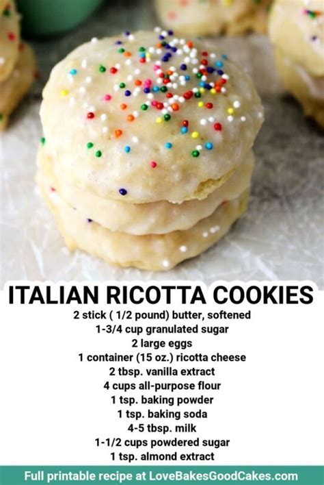 Italian Ricotta Cookies Italian Cookie Recipes Italian Cookies Easy Cookie Recipes Easy