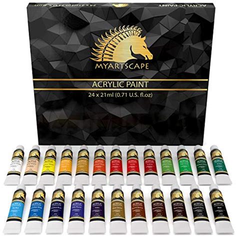 MyArtscape Acrylic Paint Set 24 X 21ml Tubes Lightfast Heavy Body