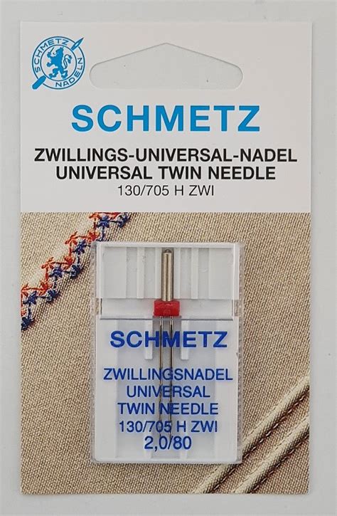 Schmetz Universal Twin Needle 130 705 H Zwi Size 2 0 Bellarine Sewing Centre