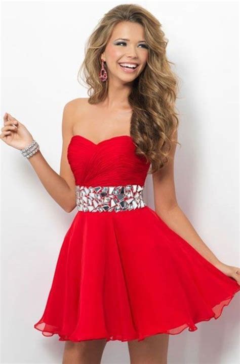 Vestidos De Fiesta Cortos Rojo Escote Corazon Mini Homecoming Dresses