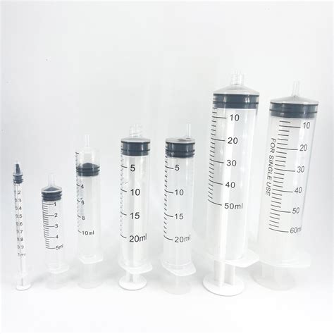 All Size Part Disposable Medical Grade Plastic Hypodermic Syringe