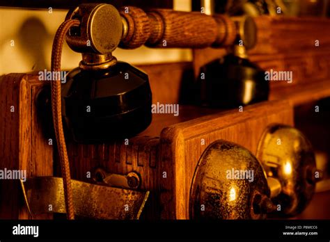 Vintage Old Telephone Handset Stock Photo Alamy