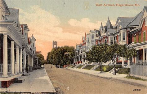 Hagerstown Maryland East Avenue Street View Antique Postcard K10253 Ebay