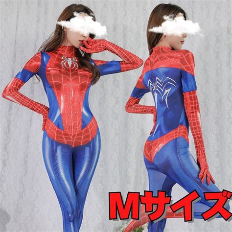 ★mサイズ セクシー全身タイツ スパイダーマン レッド 赤 コスプレ メルカリ