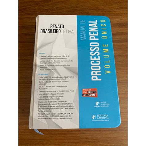 Manual De Processo Penal Renato Brasileiro Shopee Brasil