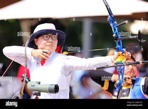 Tokyo Japan 23rd July 2021 Ren Hayakawa Jpn Archery Womens Individual Ranking Round