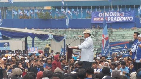 Hadiri Kampanye Akbar Partai Demokrat Prabowo Subianto Umbar Janji