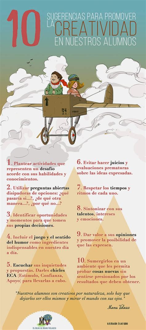 Sugerencias Para Fomentar La Creatividad De Los Alumnos Infografia