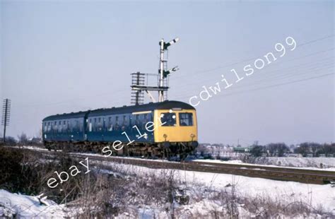 British Railway Slide Br Class 105 2 Car Dmu At March South Junction