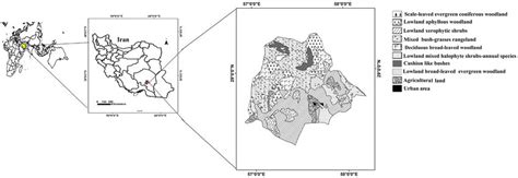 Study area map and its eight different landscapes in Kerman Province, Iran. | Download ...