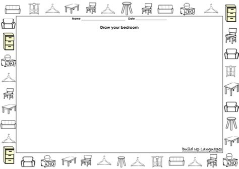 My bedroom draw your bedroom | Teaching Resources | Bedroom drawing