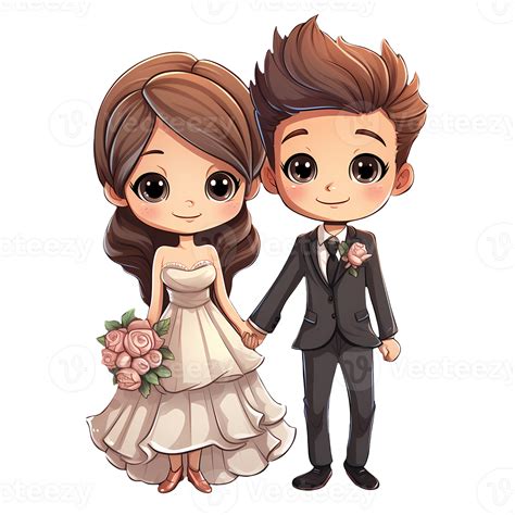 S Paar Hochzeit Clip Art Illustration Ai Generativ Png