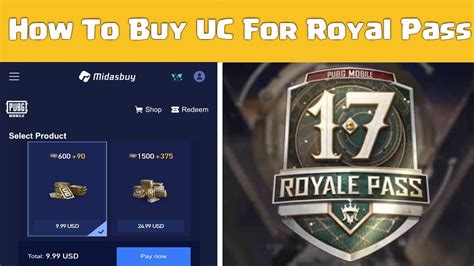 HOW TO BUY UC FOR ROYAL PASS SEASON 17 PUBG MOBILE HOW TO ADD UC FROM