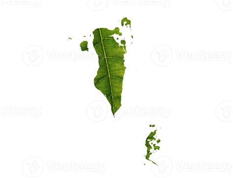 Bahrain Map Made Of Green Leaves Ecology Concept Png