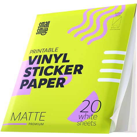 Buy Premium Printable Vinyl Sticker Paper for Inkjet Printer and Laser ...