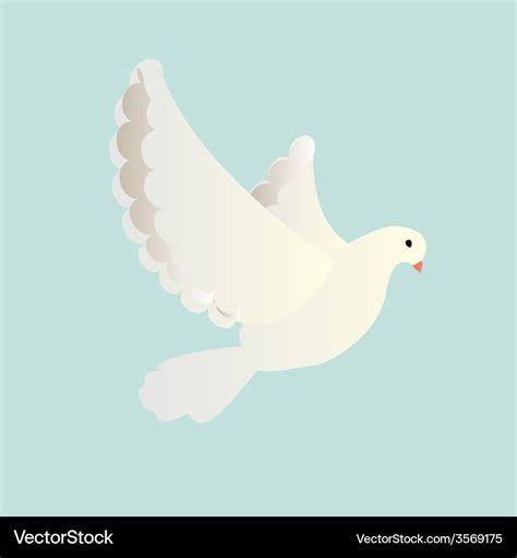 White Pigeon Royalty Free Vector Image Vectorstock