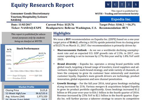 Equity Research Report How To Write Format Examples Template