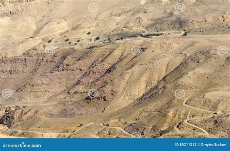 Jordan Rift Valley stock photo. Image of landscape, formation - 80211212